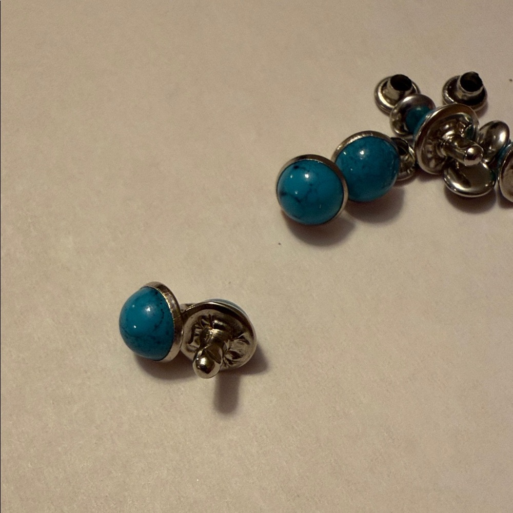 Round Turquoise Studs replacement VALENTINO like❤️